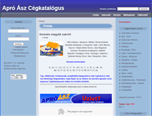 Tablet Screenshot of cegkatalogus.aproasz.hu